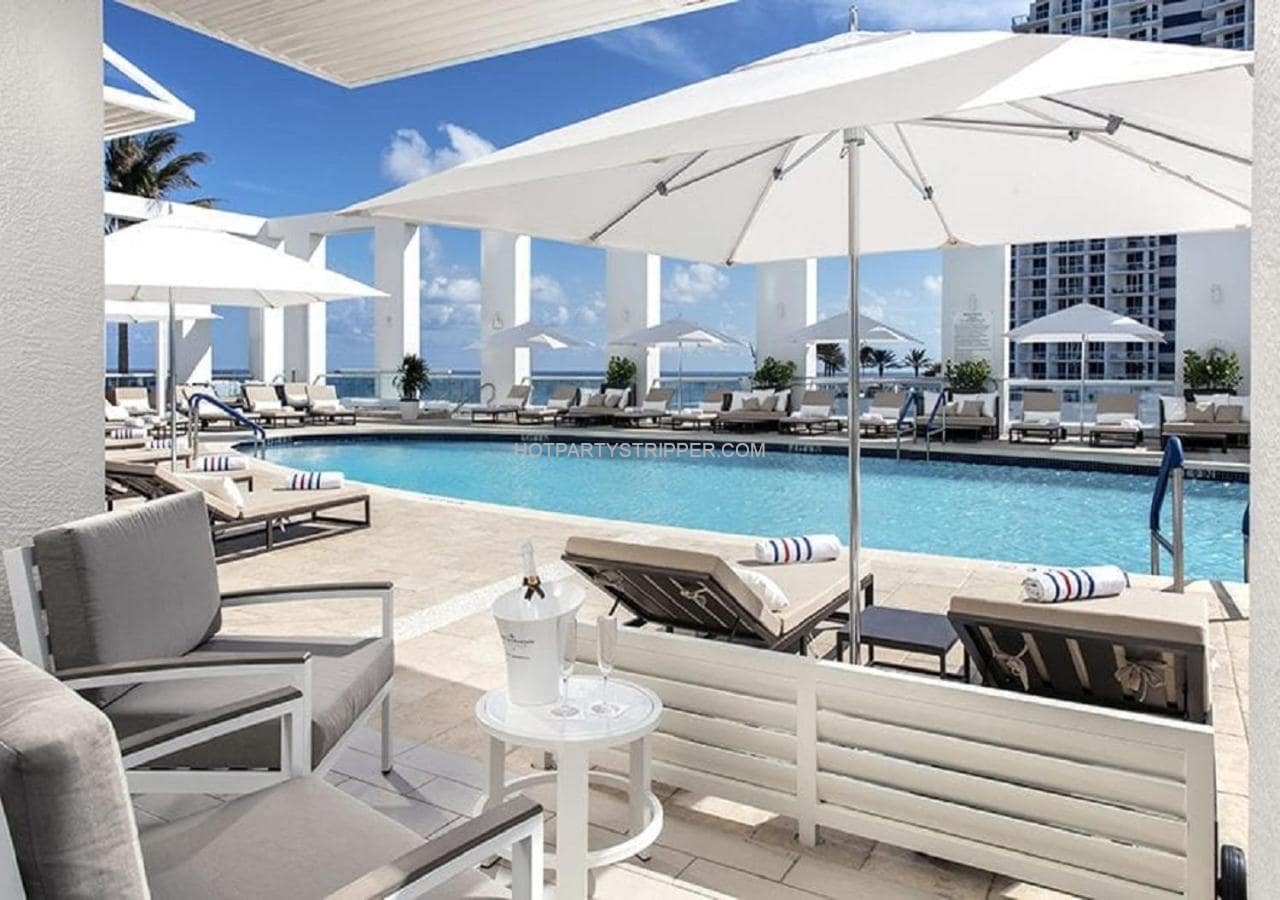 conrad hotel poolside for parties